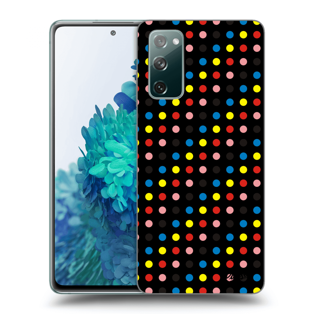 Picasee silikonový černý obal pro Samsung Galaxy S20 FE - Colorful dots