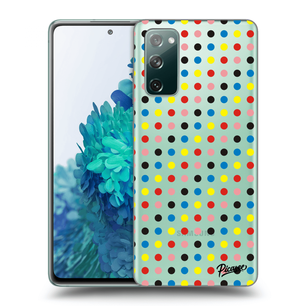 Picasee silikonový průhledný obal pro Samsung Galaxy S20 FE - Colorful dots