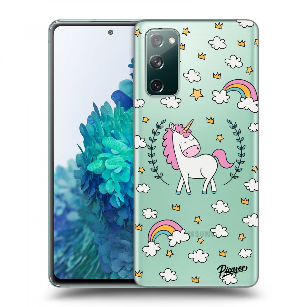 Picasee silikonový průhledný obal pro Samsung Galaxy S20 FE - Unicorn star heaven