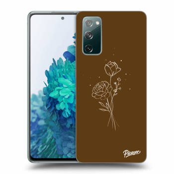 Obal pro Samsung Galaxy S20 FE - Brown flowers