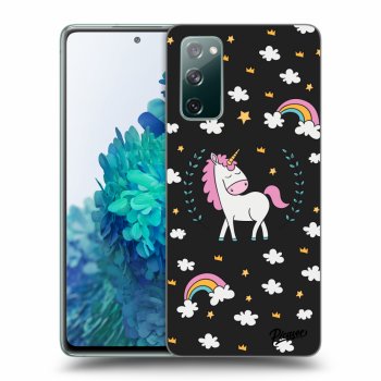 Picasee silikonový černý obal pro Samsung Galaxy S20 FE - Unicorn star heaven