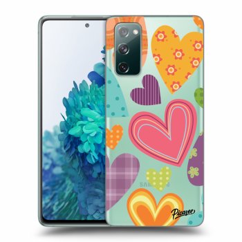 Picasee silikonový průhledný obal pro Samsung Galaxy S20 FE - Colored heart