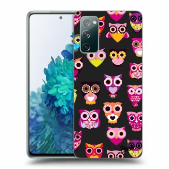 Picasee silikonový černý obal pro Samsung Galaxy S20 FE - Owls