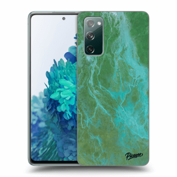 Picasee silikonový průhledný obal pro Samsung Galaxy S20 FE - Green marble