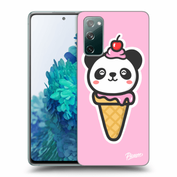 Picasee silikonový průhledný obal pro Samsung Galaxy S20 FE - Ice Cream Panda