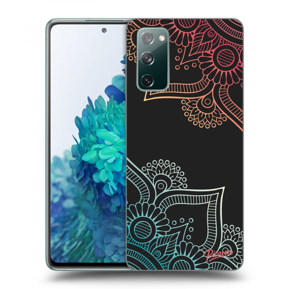 Picasee silikonový černý obal pro Samsung Galaxy S20 FE - Flowers pattern