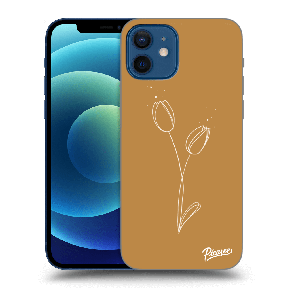 Picasee silikonový průhledný obal pro Apple iPhone 12 - Tulips