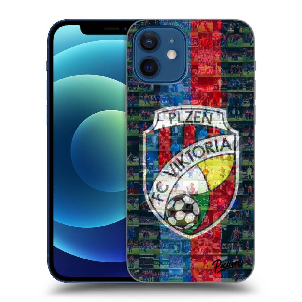 Picasee silikonový průhledný obal pro Apple iPhone 12 - FC Viktoria Plzeň A