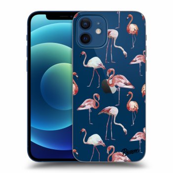 Picasee silikonový průhledný obal pro Apple iPhone 12 - Flamingos