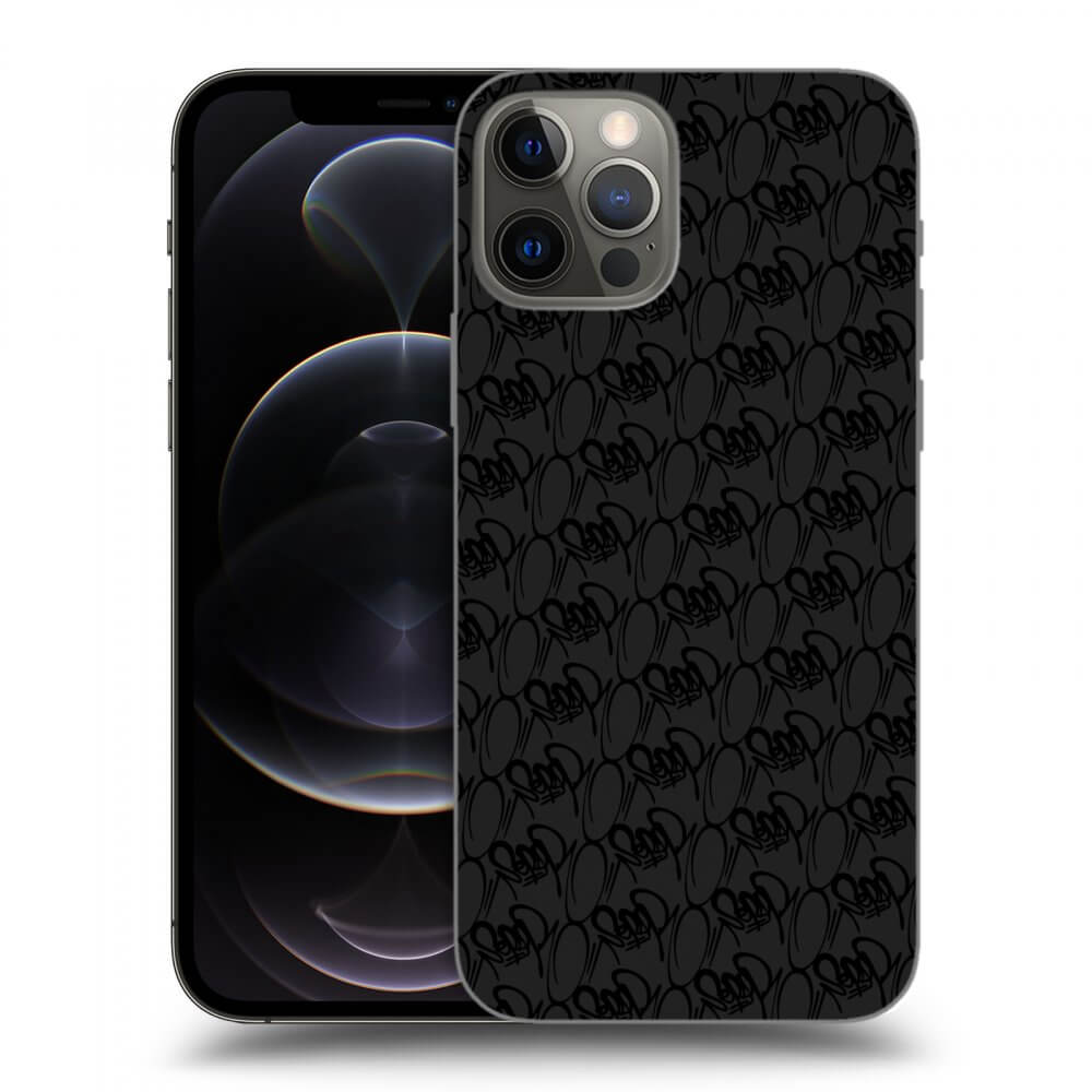 Picasee silikonový černý obal pro Apple iPhone 12 Pro - Separ - Black On Black 2