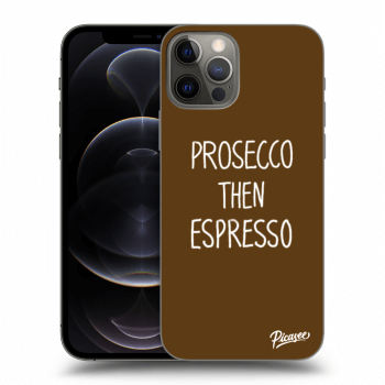Picasee silikonový černý obal pro Apple iPhone 12 Pro - Prosecco then espresso