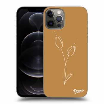 Picasee silikonový černý obal pro Apple iPhone 12 Pro - Tulips