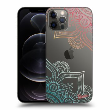 Picasee silikonový průhledný obal pro Apple iPhone 12 Pro - Flowers pattern