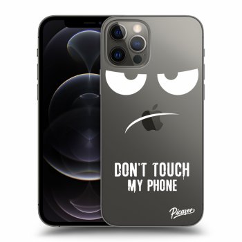 Picasee silikonový průhledný obal pro Apple iPhone 12 Pro - Don't Touch My Phone