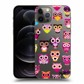 Picasee silikonový průhledný obal pro Apple iPhone 12 Pro - Owls
