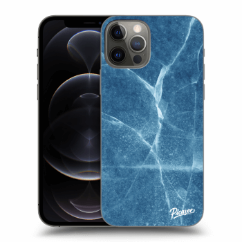 Picasee silikonový černý obal pro Apple iPhone 12 Pro - Blue marble