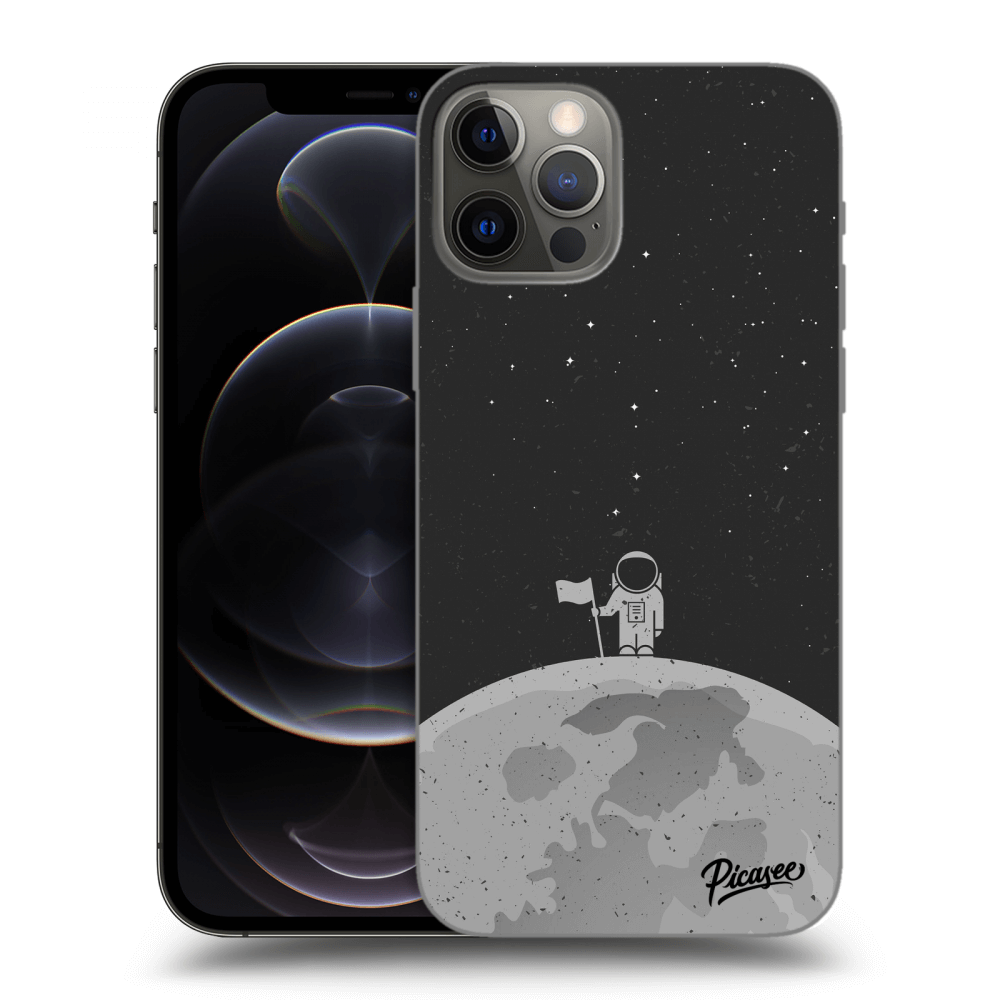 Picasee silikonový černý obal pro Apple iPhone 12 Pro - Astronaut