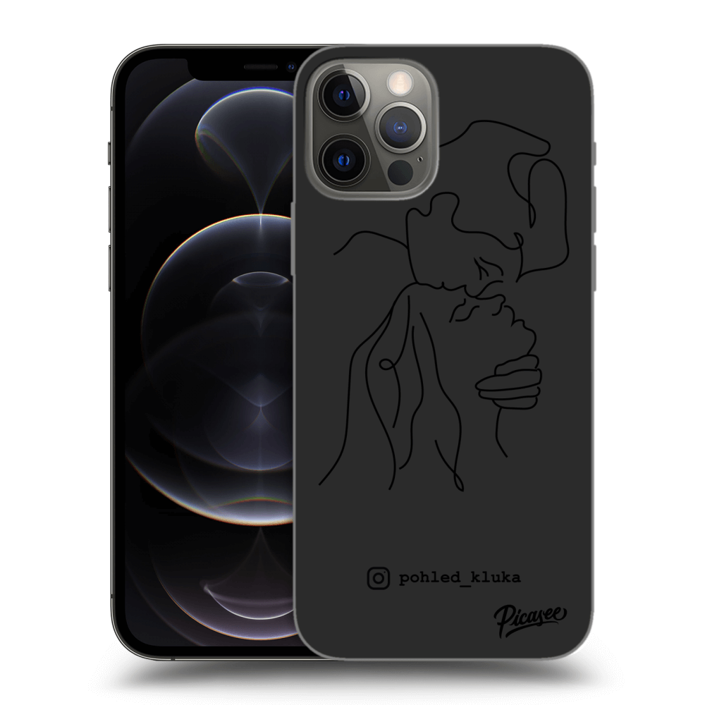 Picasee silikonový černý obal pro Apple iPhone 12 Pro - Forehead kiss