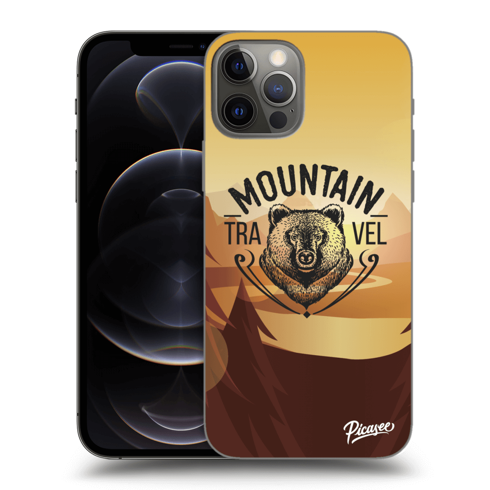 Picasee silikonový průhledný obal pro Apple iPhone 12 Pro - Mountain bear