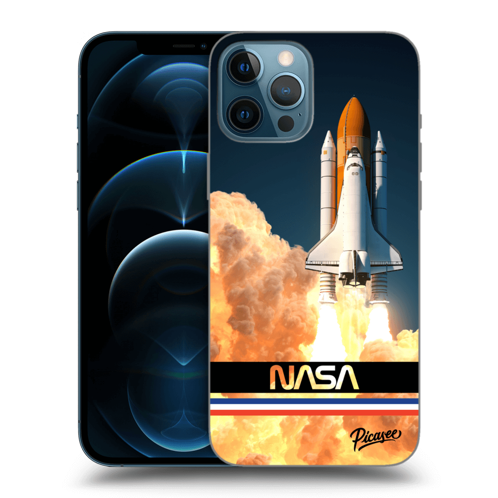Picasee silikonový černý obal pro Apple iPhone 12 Pro Max - Space Shuttle