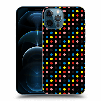 Picasee silikonový černý obal pro Apple iPhone 12 Pro Max - Colorful dots