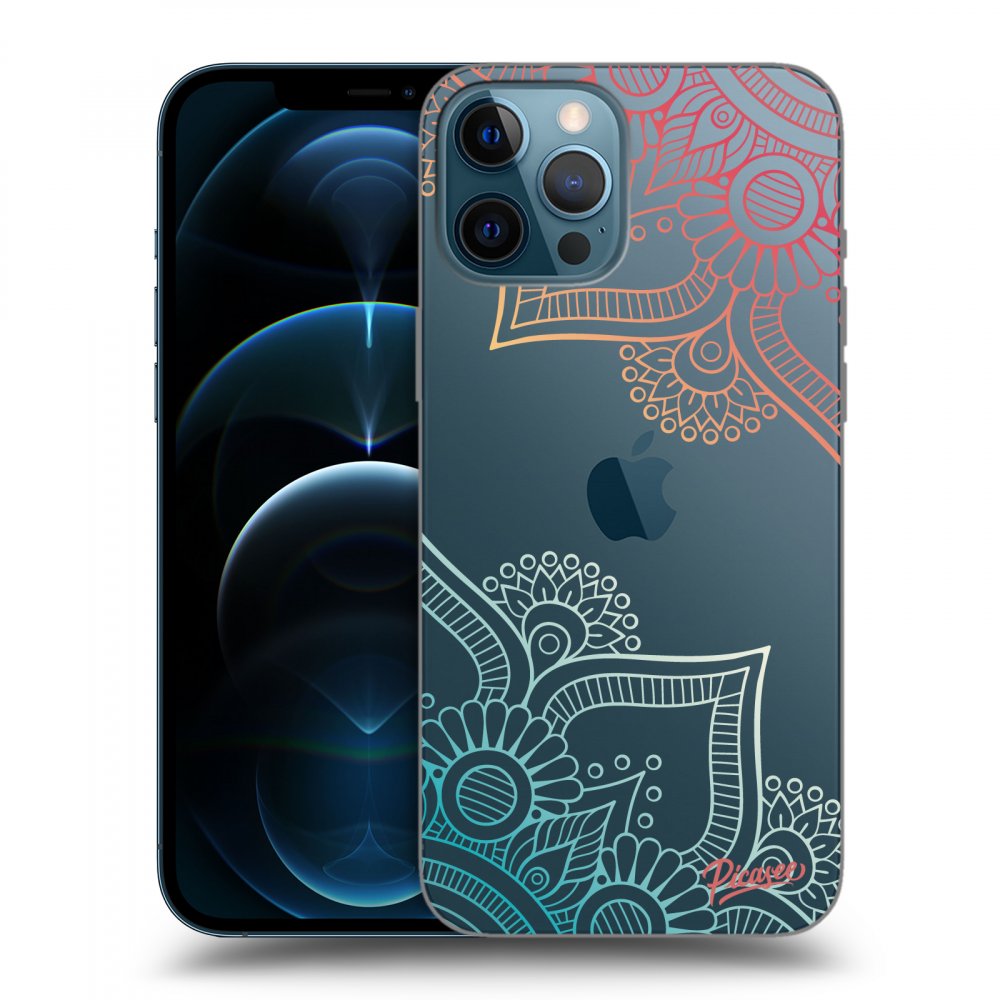 Picasee silikonový průhledný obal pro Apple iPhone 12 Pro Max - Flowers pattern