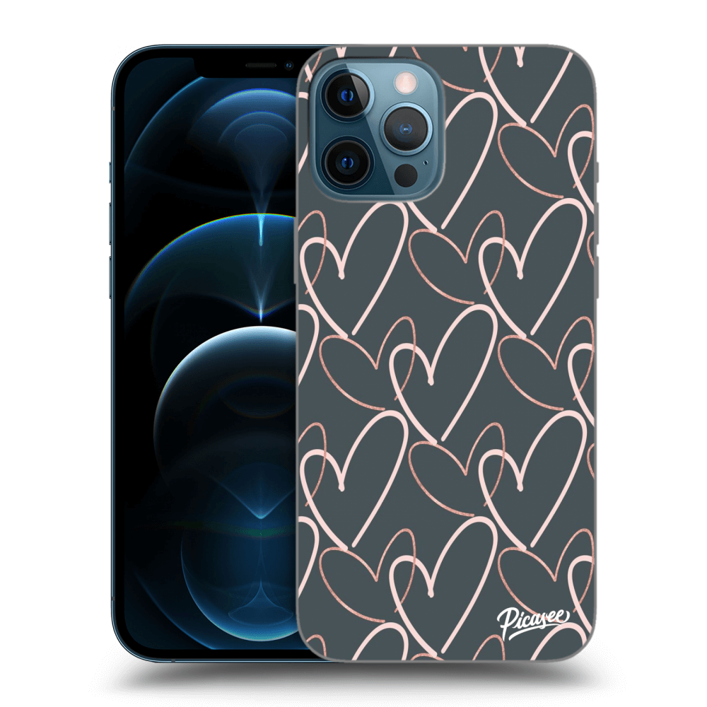 Picasee silikonový průhledný obal pro Apple iPhone 12 Pro Max - Lots of love