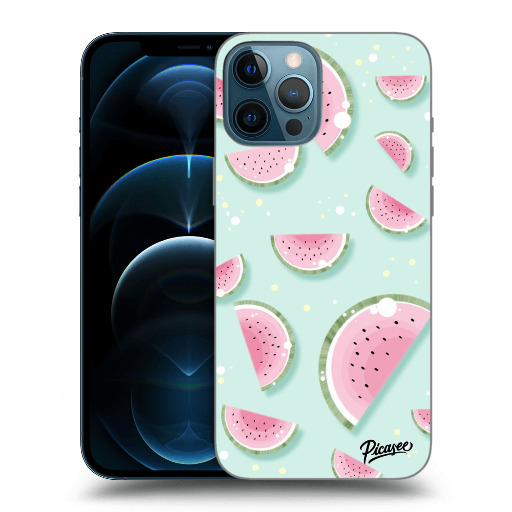 Picasee silikonový černý obal pro Apple iPhone 12 Pro Max - Watermelon 2