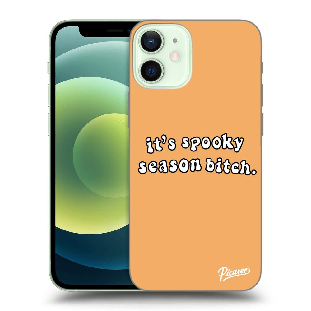 Picasee silikonový průhledný obal pro Apple iPhone 12 mini - Spooky season