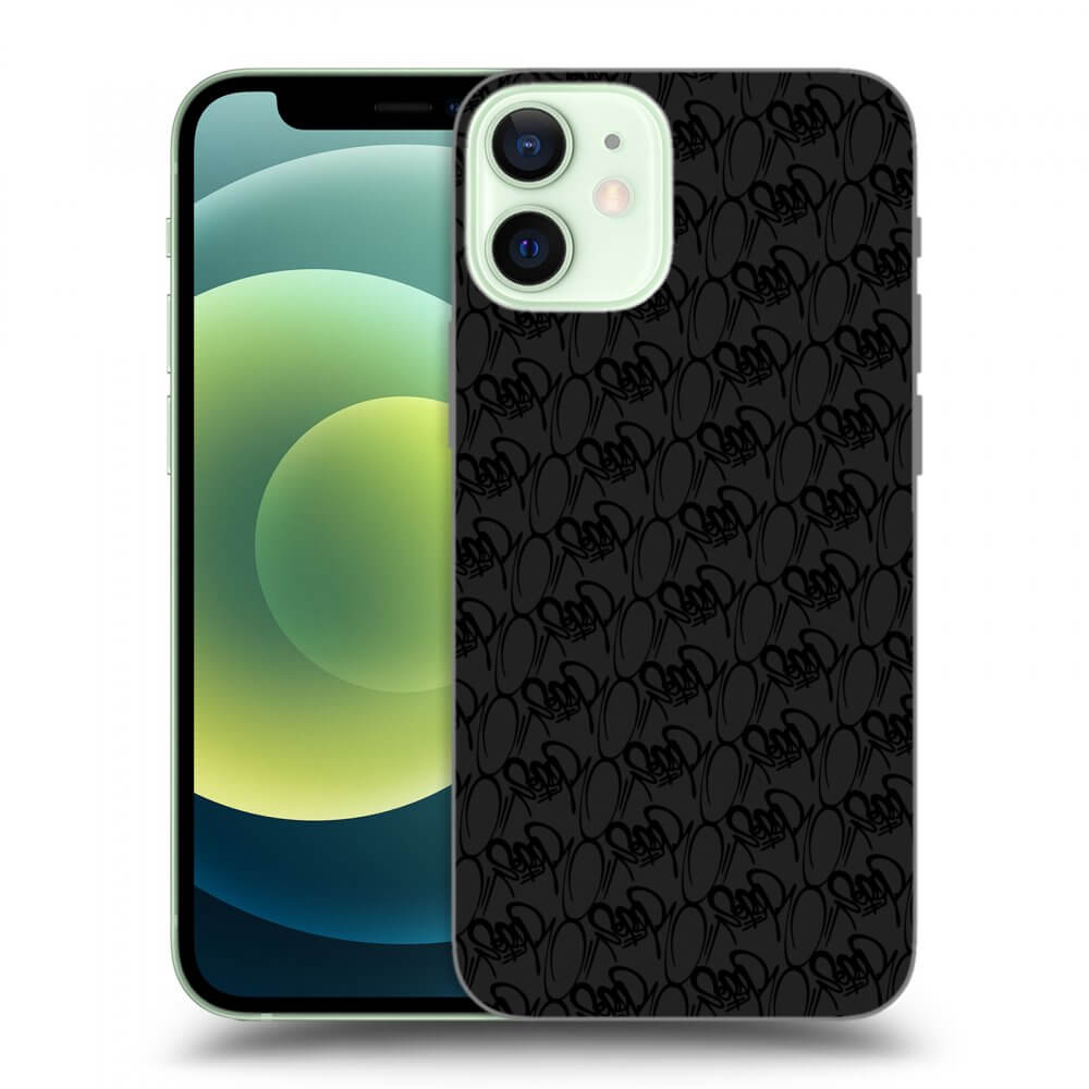 Picasee silikonový černý obal pro Apple iPhone 12 mini - Separ - Black On Black 2