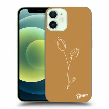 Picasee silikonový průhledný obal pro Apple iPhone 12 mini - Tulips