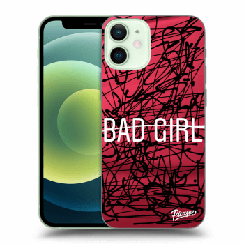 Picasee silikonový černý obal pro Apple iPhone 12 mini - Bad girl