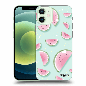 Picasee silikonový černý obal pro Apple iPhone 12 mini - Watermelon 2