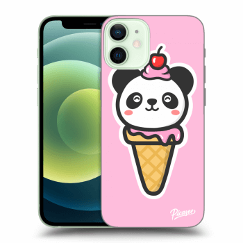Picasee silikonový průhledný obal pro Apple iPhone 12 mini - Ice Cream Panda