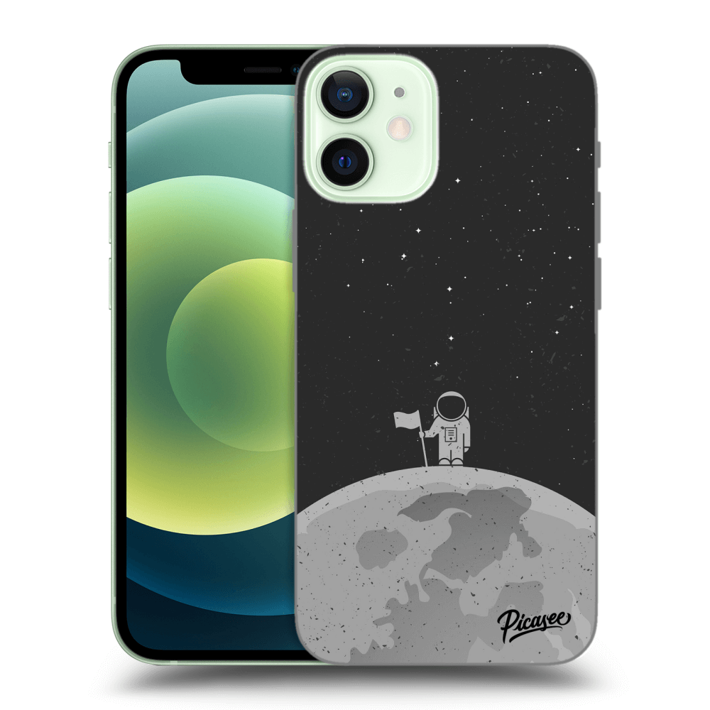Picasee silikonový průhledný obal pro Apple iPhone 12 mini - Astronaut