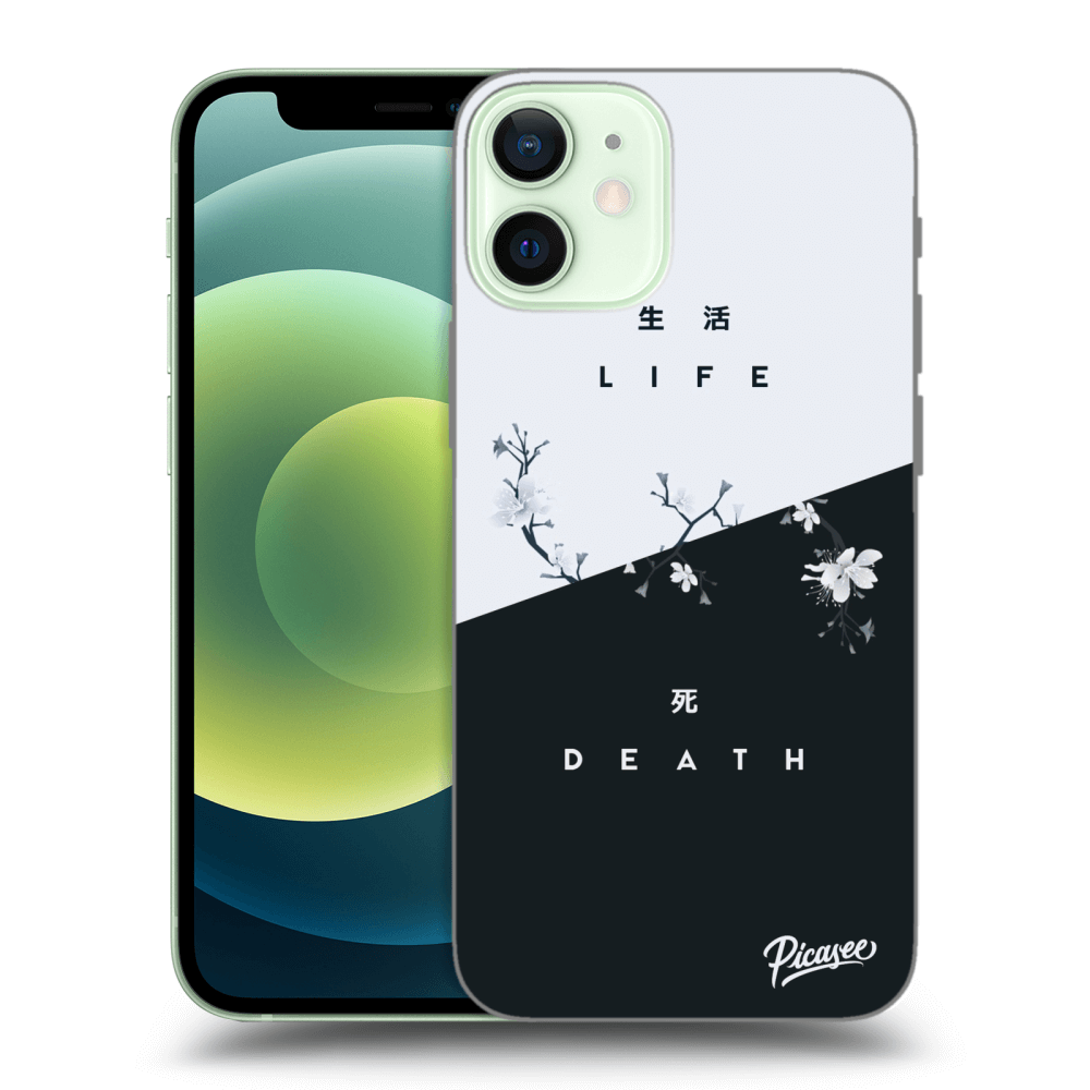 Picasee silikonový černý obal pro Apple iPhone 12 mini - Life - Death