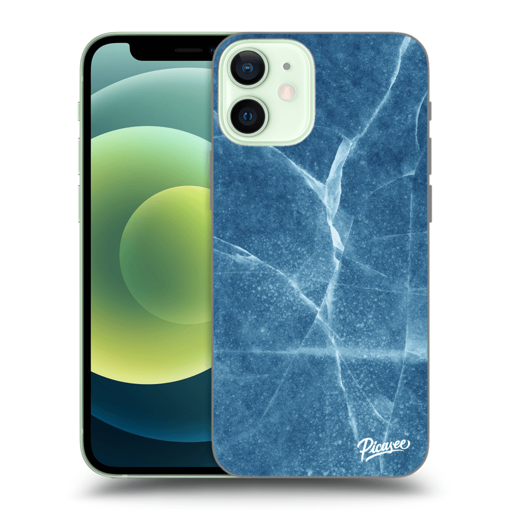 Picasee silikonový průhledný obal pro Apple iPhone 12 mini - Blue marble