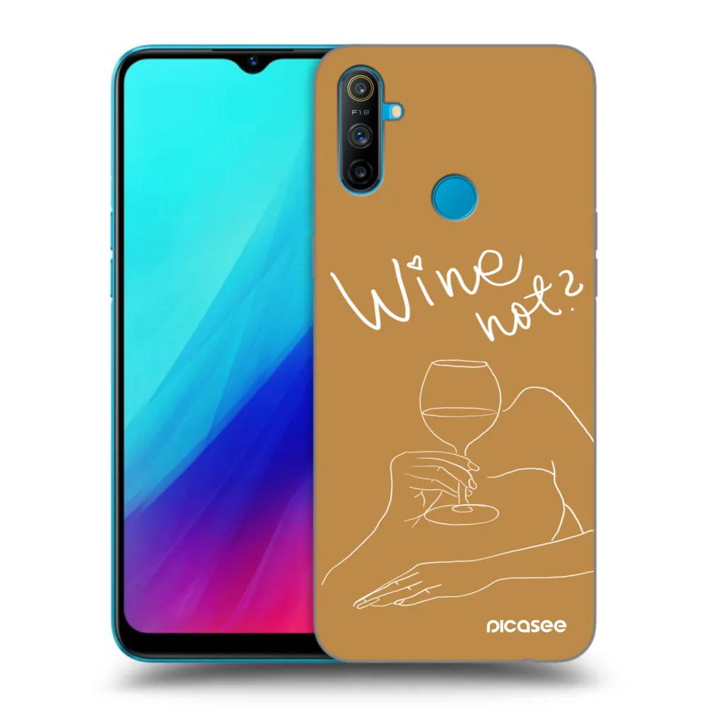 Picasee silikonový černý obal pro Realme C3 - Wine not