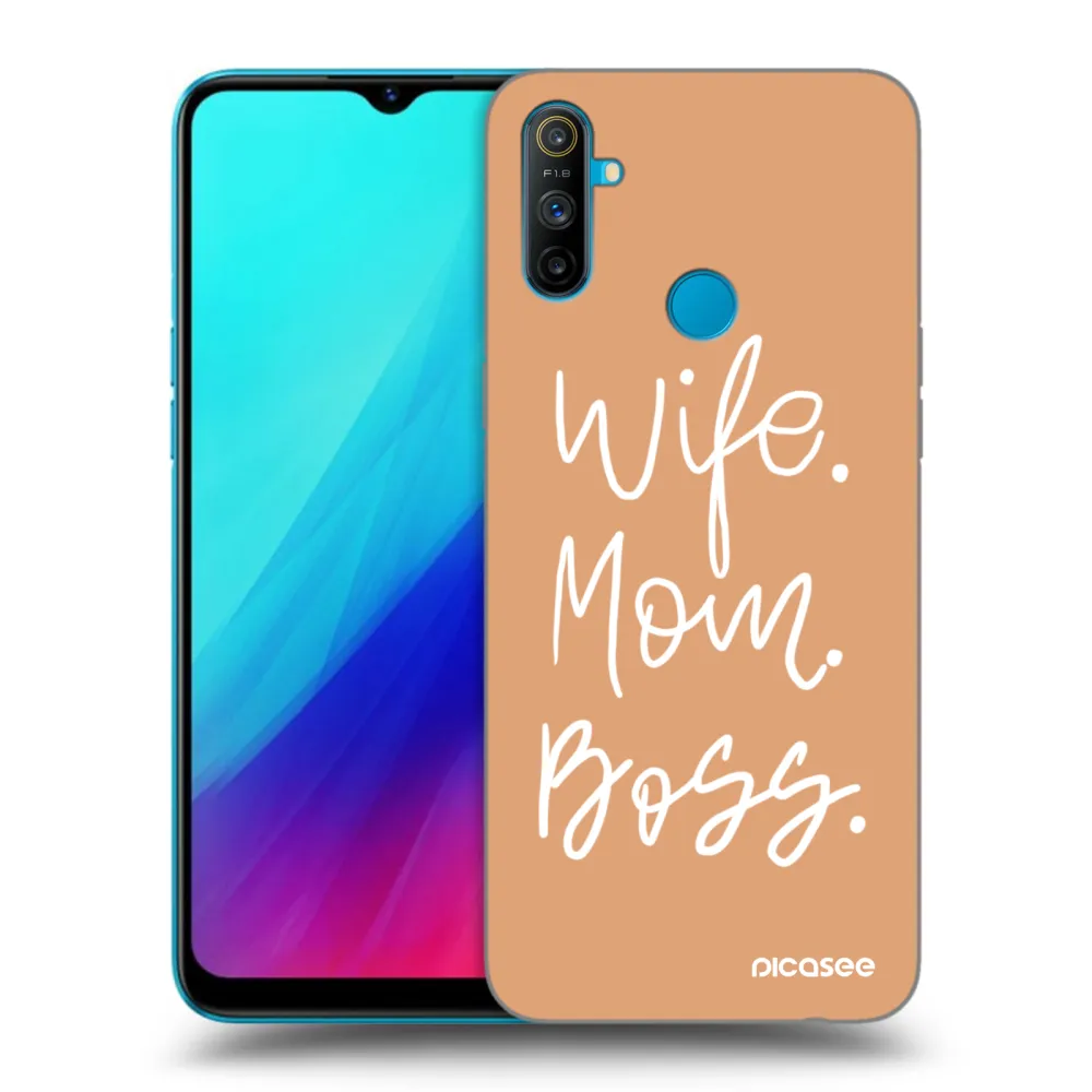 Picasee silikonový černý obal pro Realme C3 - Boss Mama