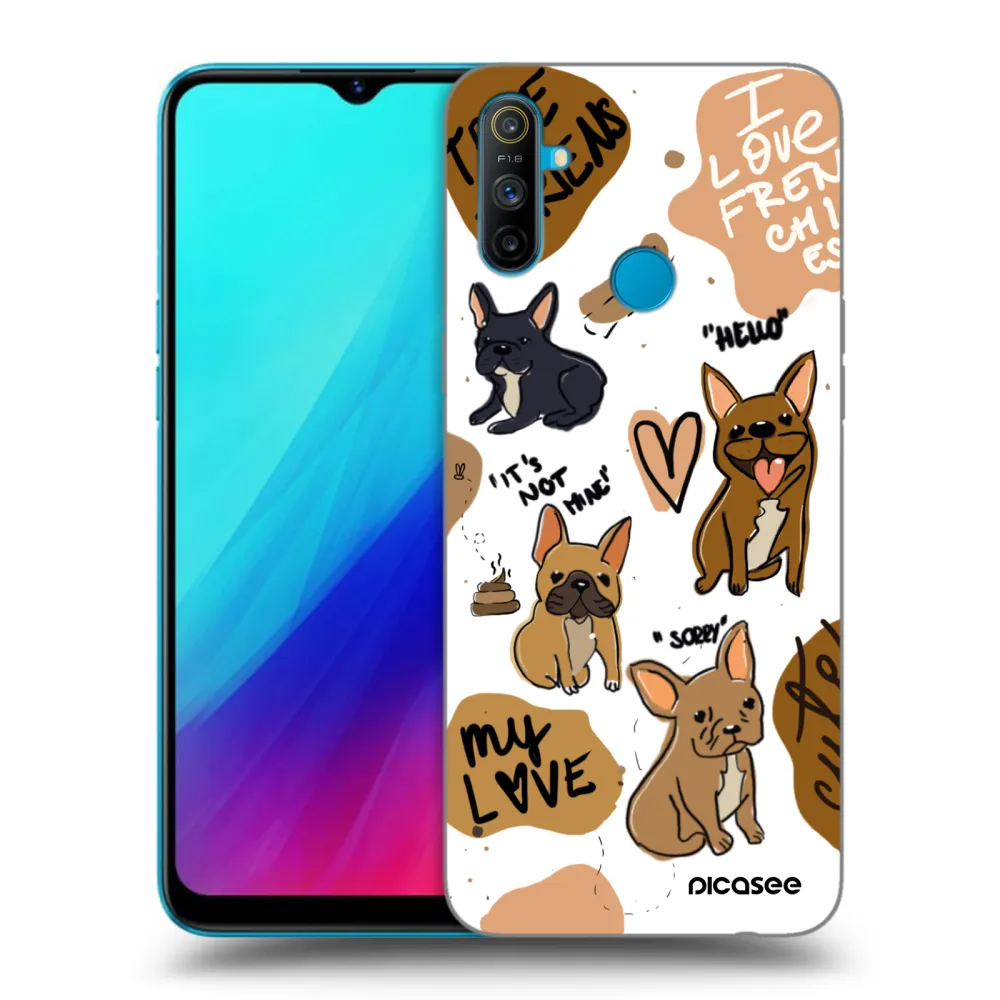 Picasee silikonový černý obal pro Realme C3 - Frenchies