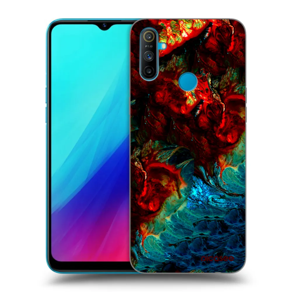 Picasee silikonový černý obal pro Realme C3 - Universe