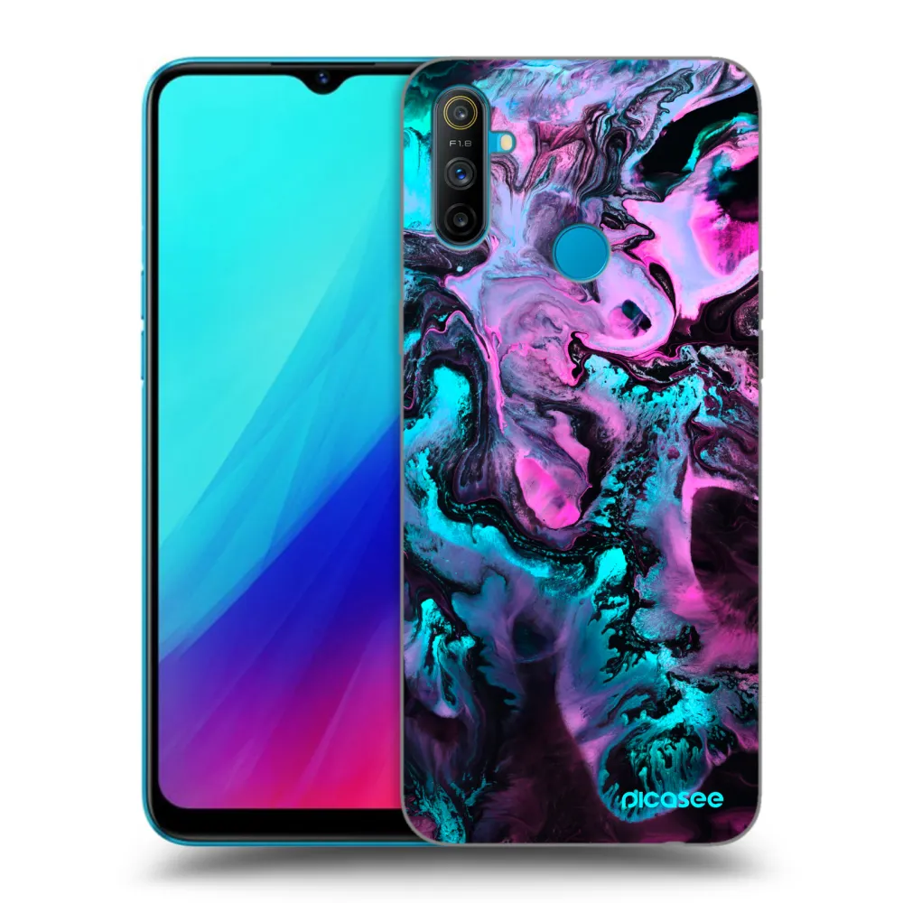 Picasee silikonový černý obal pro Realme C3 - Lean