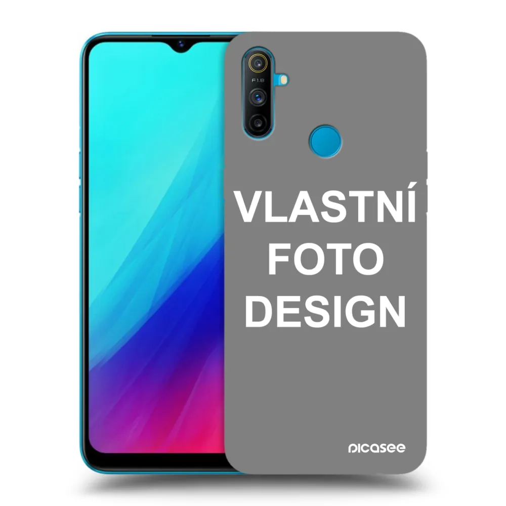Silikonový černý obal pro Realme C3 - Vlastní fotka/motiv