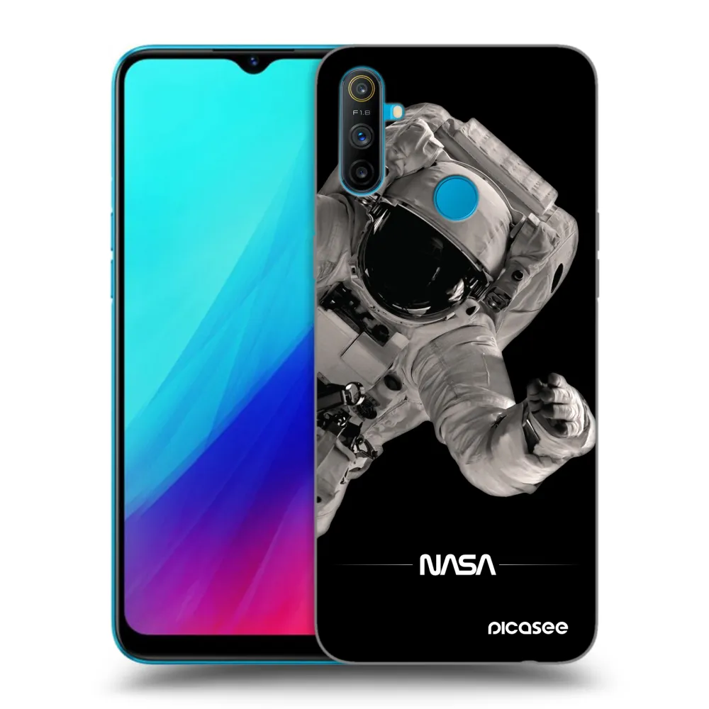 Picasee silikonový černý obal pro Realme C3 - Astronaut Big