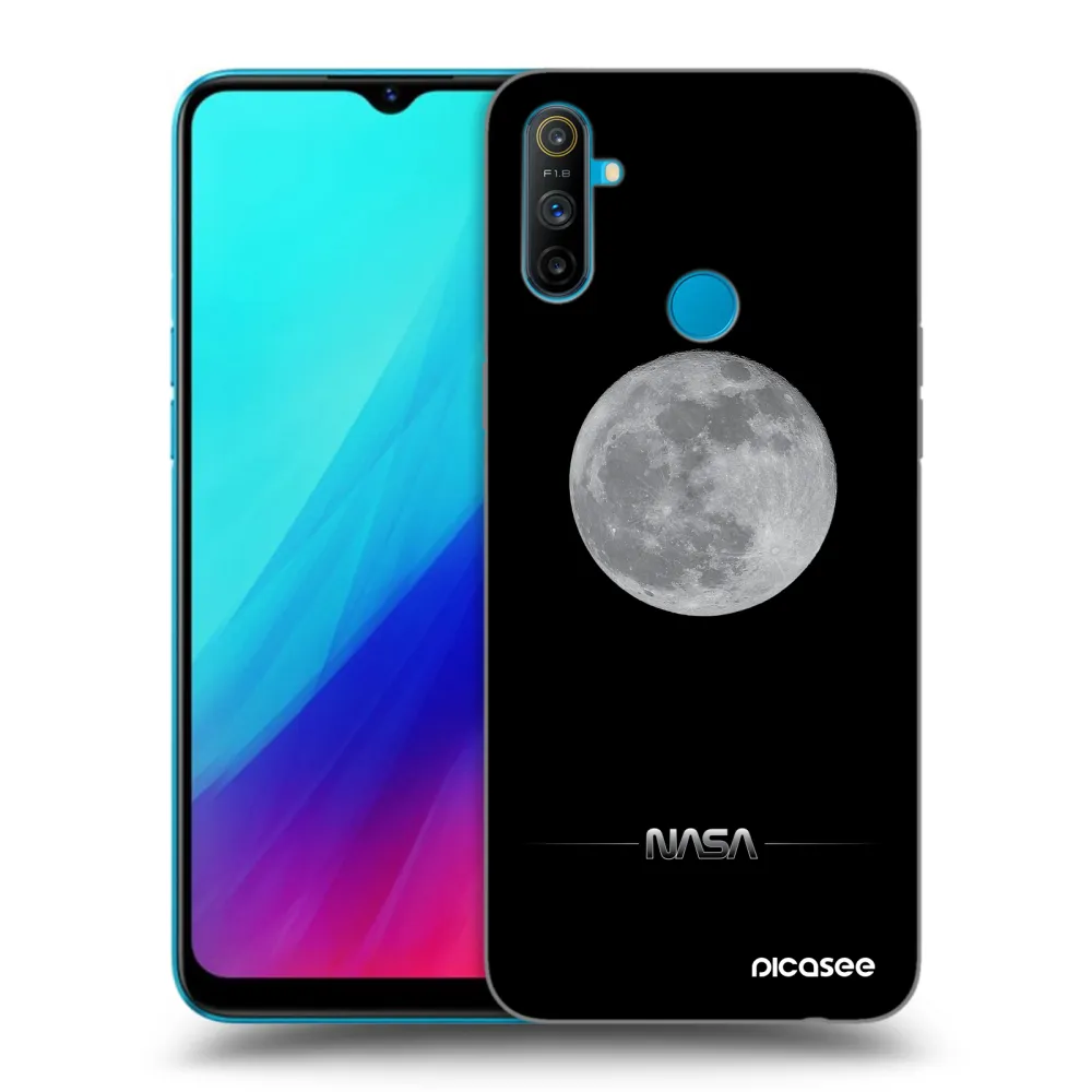 Picasee silikonový černý obal pro Realme C3 - Moon Minimal