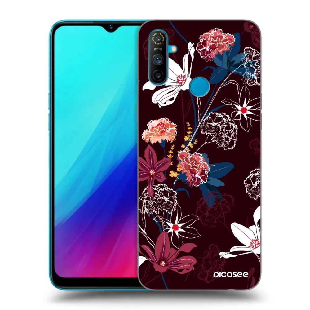 Picasee silikonový černý obal pro Realme C3 - Dark Meadow