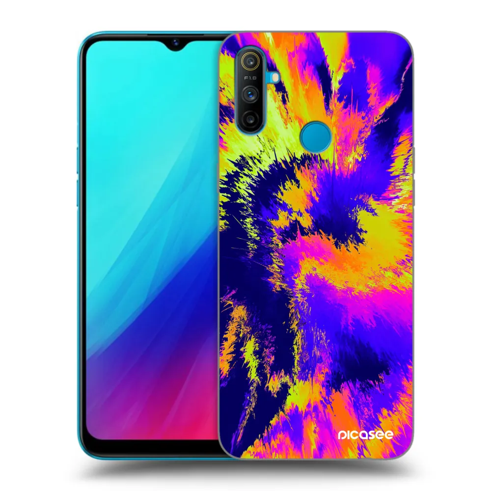 Picasee silikonový černý obal pro Realme C3 - Burn
