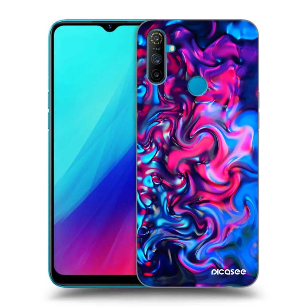 Picasee silikonový černý obal pro Realme C3 - Redlight