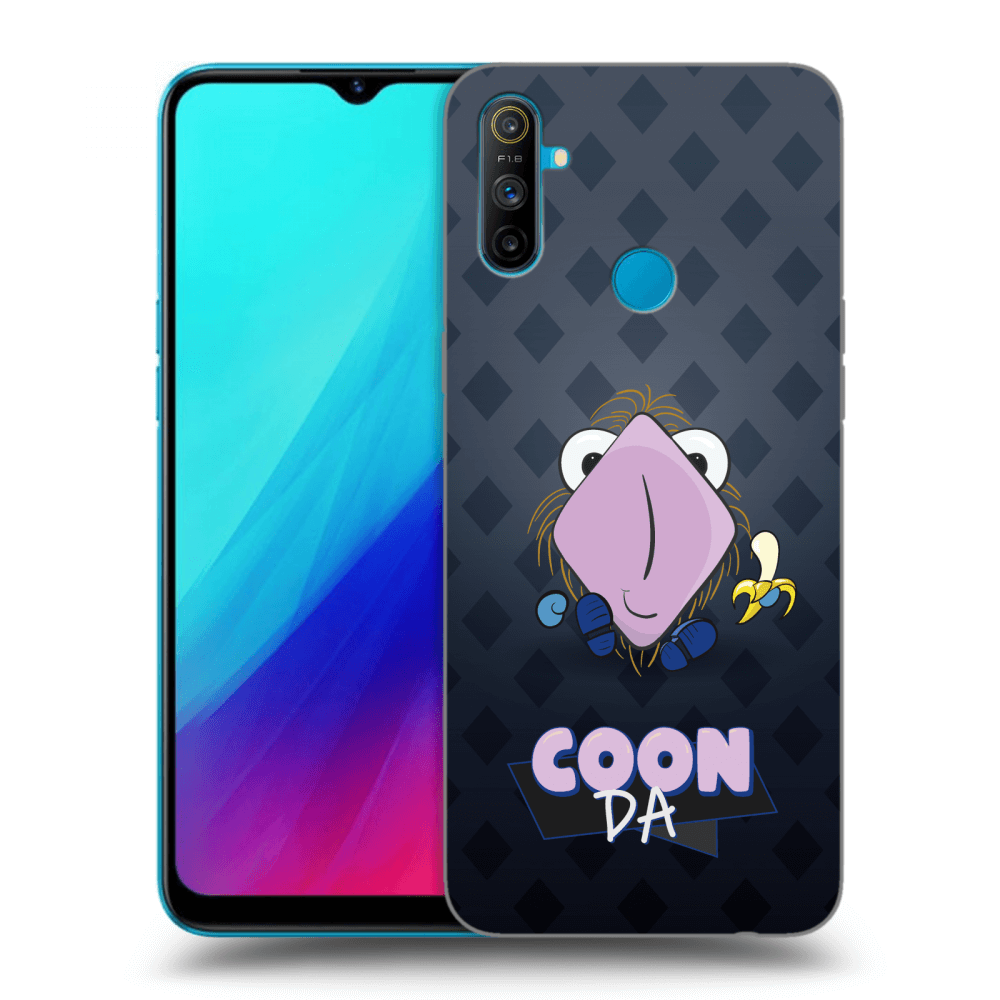 Picasee silikonový černý obal pro Realme C3 - COONDA chlupatka - tmavá