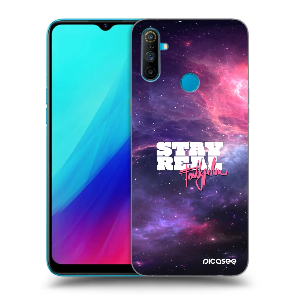 Picasee silikonový černý obal pro Realme C3 - Stay Real